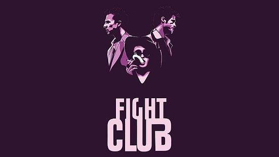 Logotipo do Fight Club, Clube da Luta, Edward Norton, Brad Pitt, Helena Bonham Carter, HD papel de parede HD wallpaper