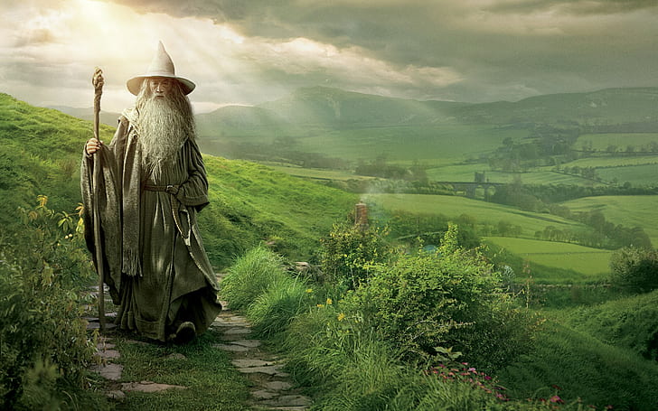 The Lord of the Rings The Hobbit Gandalf Wizard HD, filmer, the, rings, lord, wizard, hobbit, gandalf, HD tapet