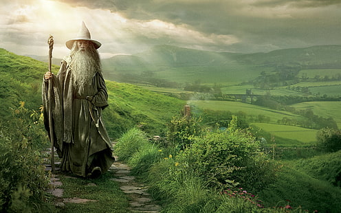 The Lord of the Rings The Hobbit Gandalf Wizard HD, movies, the, rings, lord, wizard, hobbit, gandalf, HD wallpaper HD wallpaper