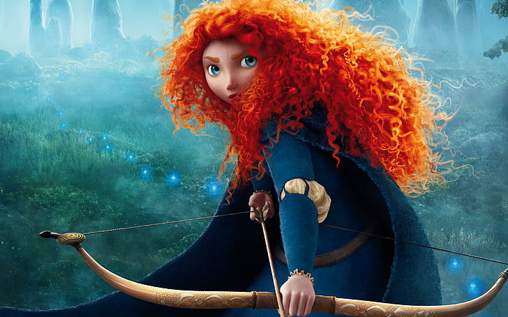 Brave's Princess Merida, принцеса, merida, brave's, pixar's филми, HD тапет