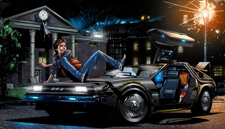 Zurück in die Zukunft, Marty McFly, Art, Delorean DMC-12, Auto, HD-Hintergrundbild