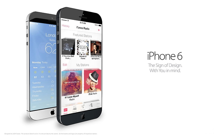 iPhone 6 Concept-Apple iOS 7 HD Широкоекранен тапет .., HD тапет