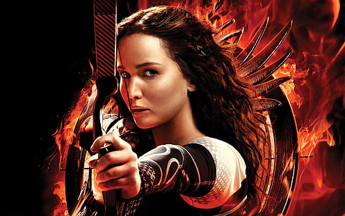 kvinnor, The Hunger Games, Hunger Games, filmer, Jennifer Lawrence, HD tapet HD wallpaper