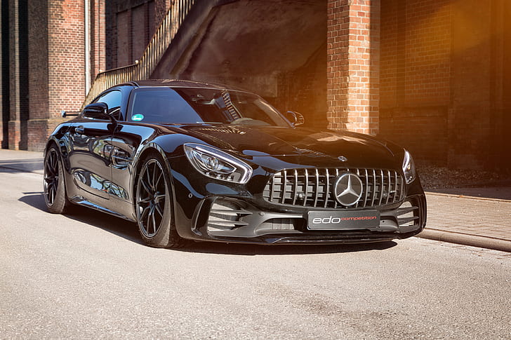 Mercedes-Benz, Mercedes-AMG GT R, Черный автомобиль, Автомобиль, Mercedes-AMG, Спортивный автомобиль, Суперкар, Автомобиль, HD обои