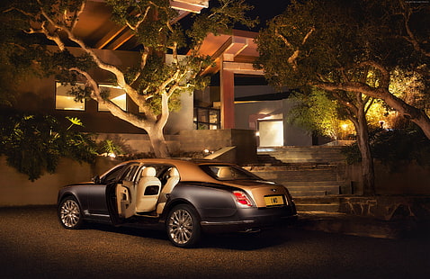 coche de lujo, Salón del automóvil de Ginebra 2016, Bentley Mulsanne Distancia entre ejes extendida, Fondo de pantalla HD HD wallpaper