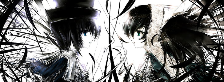 male and female anime characters illustration, Anime, Rozen Maiden, Souseiseki (Rozen Maiden), Suiseiseki (Rozen Maiden), HD wallpaper