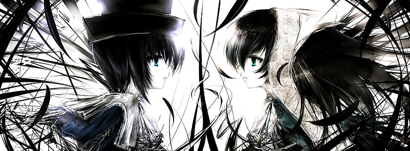 male and female anime characters illustration, Anime, Rozen Maiden, Souseiseki (Rozen Maiden), Suiseiseki (Rozen Maiden), HD wallpaper HD wallpaper