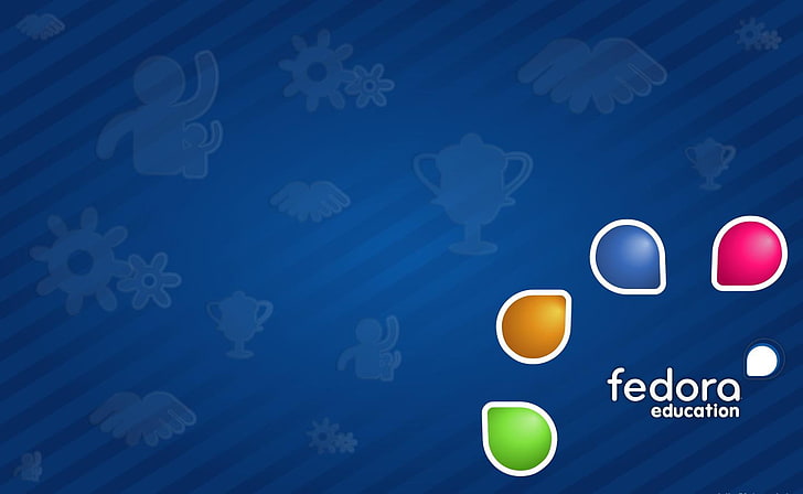 Fedora People, Fedora logo, Computers, Fedora, blue, computer, HD wallpaper