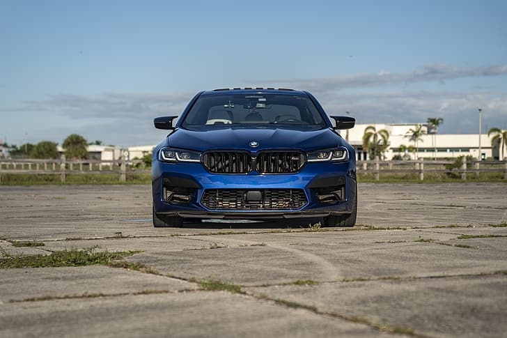 Blue, F90, M5 Competition, HD wallpaper