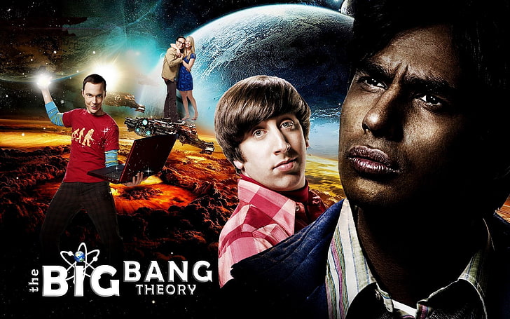 The Big Bang Theory wallpaper, teori big bang, aktor, sheldon, leonard, howard, sen, raj, seri, teori big bang, Wallpaper HD