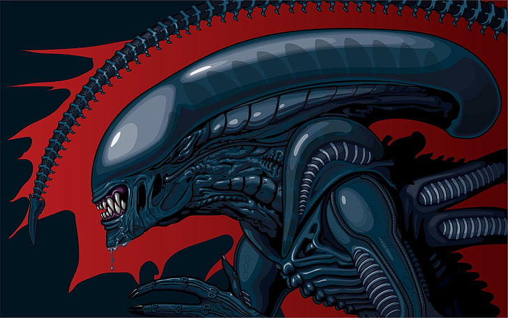 Affiche Alien, science-fiction, Xenomorph, Aliens, Alien (film), films, œuvres d'art, concept art, art fantastique, Fond d'écran HD