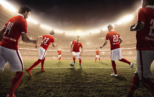 نادي رياضي مصري ، فريق كرة قدم ، نادي الأهلي ، 4K، خلفية HD HD wallpaper