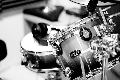 tambor, batería, kit, música, set, Fondo de pantalla HD HD wallpaper