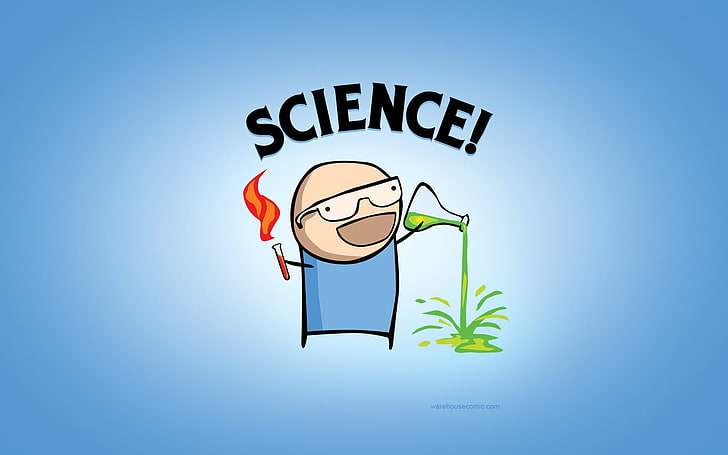 Научна илюстрация, хумор, наука, HD тапет
