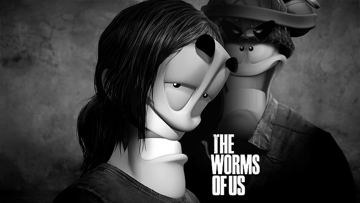 The Worms of Us иллюстрация, Worms, юмор, видеоигры, The Last of Us, HD обои