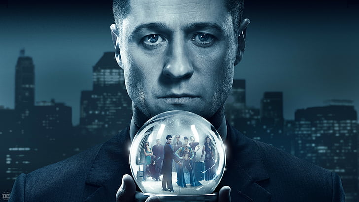 person holding a glass globe, Gotham Season 4, Ben McKenzie, TV Series, 4k, HD wallpaper