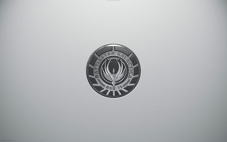 Battlestar Galactica, Plakat, Logo, Fernsehserie, Fernsehen, NBC, grauer Hintergrund, HD-Hintergrundbild