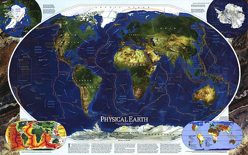 Weltkarte Wanddekoration, Karte, Erde, Geographie, Weltkarte, HD-Hintergrundbild HD wallpaper