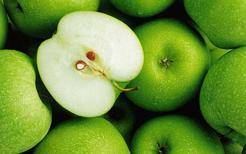 Green Apple Fruit HD, manzanas verdes, 1280x800, verde, fruta de manzana, manzana verde, manzana, Fondo de pantalla HD HD wallpaper