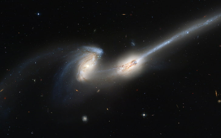 czarno-szara klawiatura komputerowa, kosmos, galaktyka, Mice Galaxies, Tapety HD