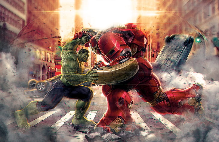 The Avengers, Avengers: Zaman Ultron, Hulk, Hulkbuster, Wallpaper HD