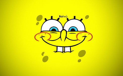 Kreskówki, Spongebob, Żółty, Ząb, Twarz, kreskówki, Spongebob, żółty, ząb, twarz, Tapety HD HD wallpaper
