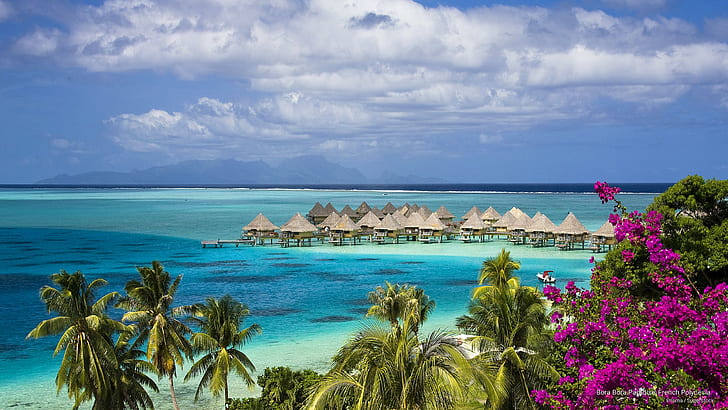 Bora Bora Paradise, Polinesia Francesa, Islas, Fondo de pantalla HD