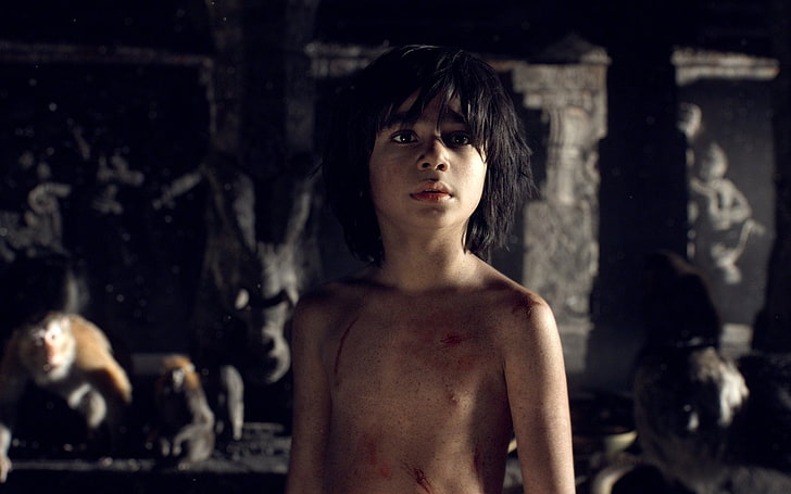 Neel Sethi As Mowgli Книга джунглей, фильмы, голливудские фильмы, голливуд, HD обои