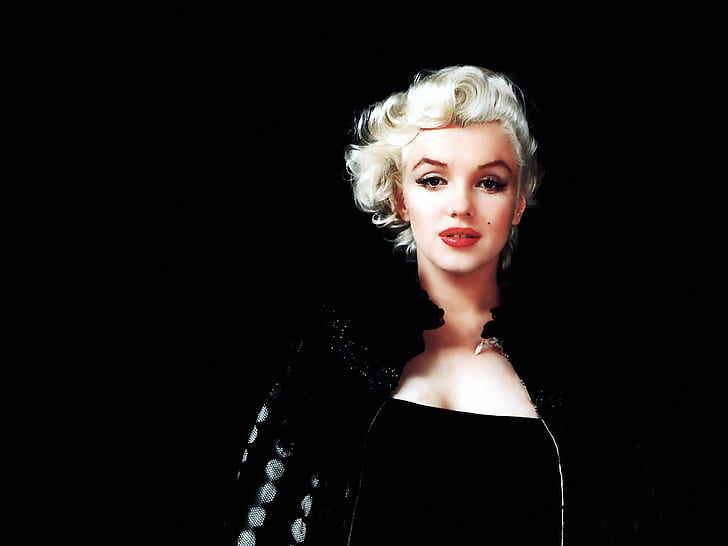Fotografie, Prominente, Marilyn Monroe, Schönheit, lockiges Haar, kurzes Haar, dunkler Hintergrund, Fotografie, Prominente, Marilyn Monroe, Schönheit, lockiges Haar, kurzes Haar, dunkler Hintergrund, HD-Hintergrundbild