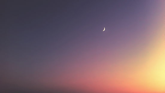 bulan sabit, langit, Bulan, Wallpaper HD HD wallpaper