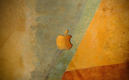Farklı elma Logo, elma logosu, logo elma, arka plan, grunge, vintage, HD masaüstü duvar kağıdı HD wallpaper