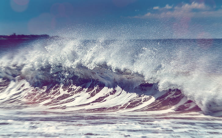 Costa ondas, costa, ondas, HD papel de parede