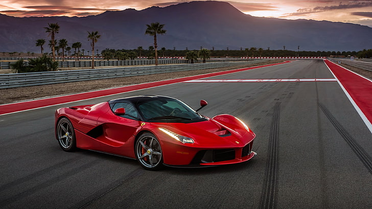 суперкар, красный, скорость, Ferrari Laferrari, спортивные автомобили, HD обои