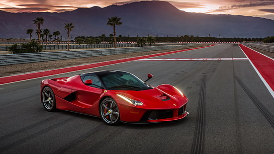 суперкар, красный, скорость, Ferrari Laferrari, спортивные автомобили, HD обои HD wallpaper