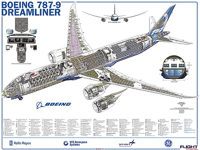 787, 787-9, авиалайнер, самолет, Боинг, Dreamliner, реактивный, транспорт, HD обои HD wallpaper