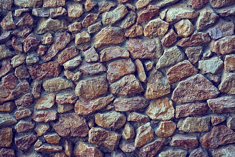 صورة طبيعية لجدار الحجر الرمادي والجدار والحجارة، خلفية HD HD wallpaper
