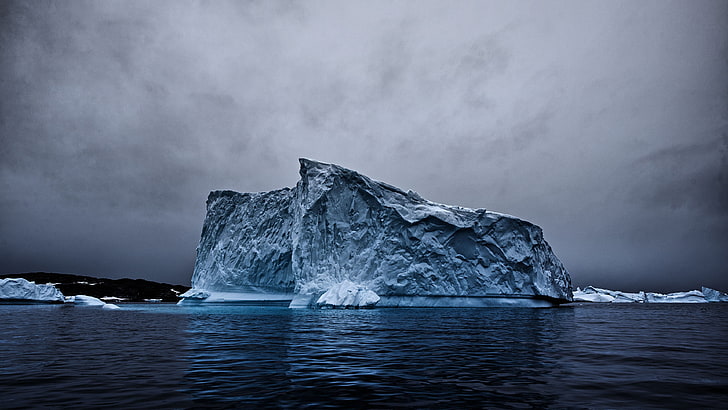 isberg, natur, landskap, is, isberg, snö, reflektion, HD tapet