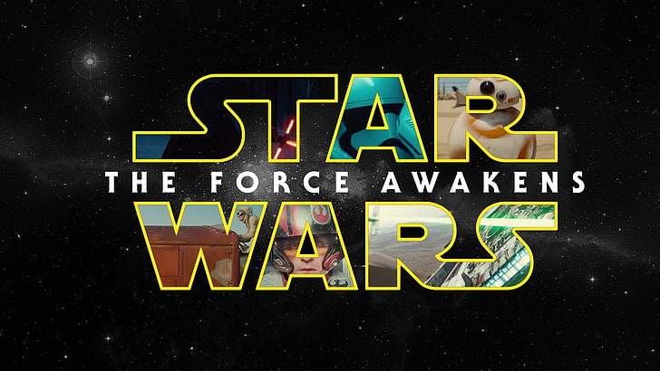 Star Wars The Force Awakens logo, Star Wars: The Force Awakens, Star Wars, HD wallpaper