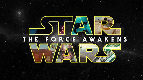 Star Wars The Force Awakens logo, Star Wars: The Force Awakens, Star Wars, HD wallpaper HD wallpaper