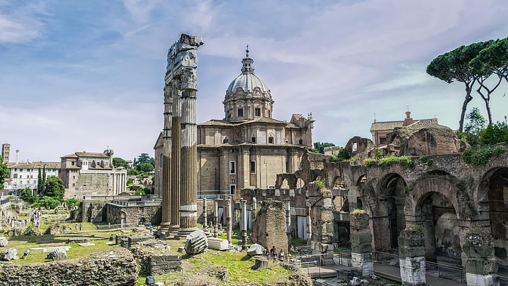 rom, historische stätte, antikes rom, italien, antike geschichte, sehenswürdigkeit, denkmal, forum romanum, europa, antike römische architektur, tagsüber, unesco-weltkulturerbe, ruinen, HD-Hintergrundbild