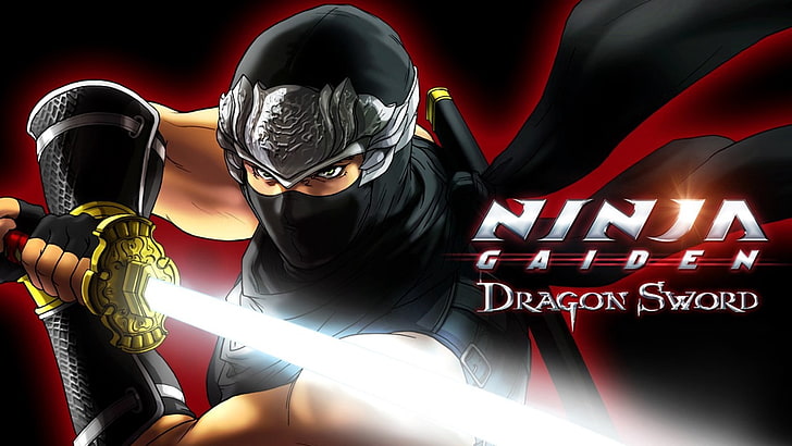 Ninja Gaiden Dragon Sword painting, ninja aiden dragon sword, warrior, sword, look, mask, Tapety HD