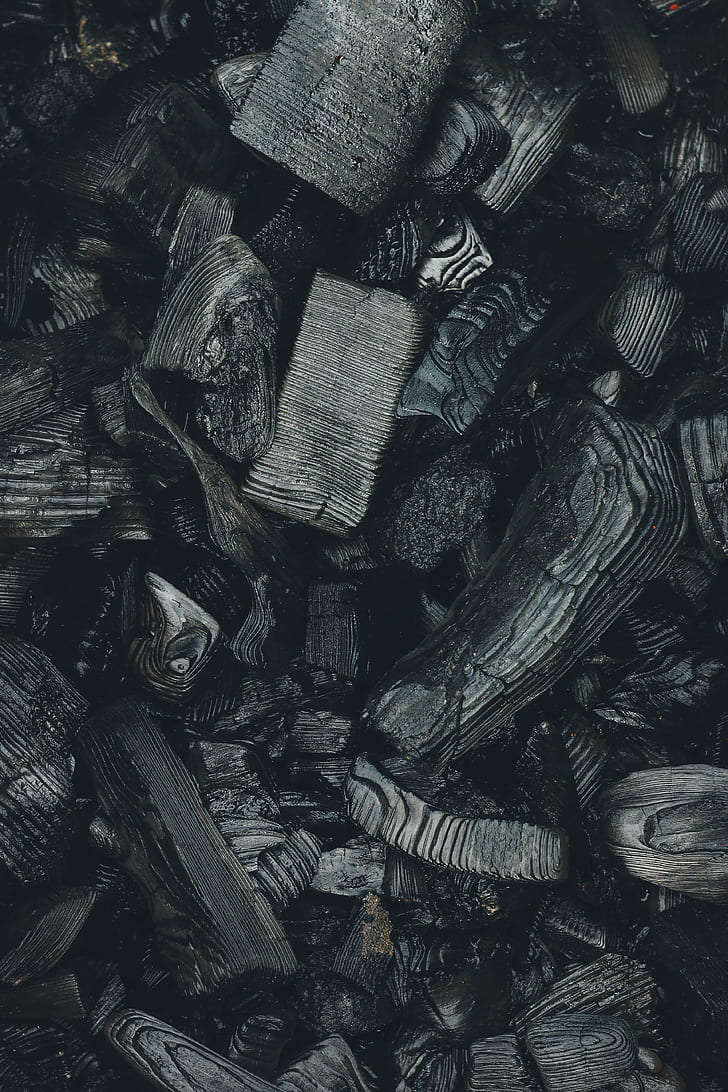 ash, coals, firewood, dark, texture, HD wallpaper