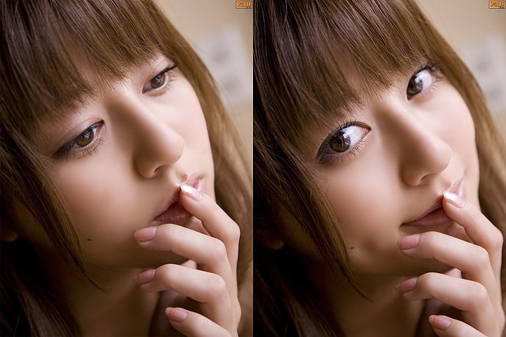Asia, wanita, Jepang, Yumi Sugimoto, tersenyum, model, Wallpaper HD