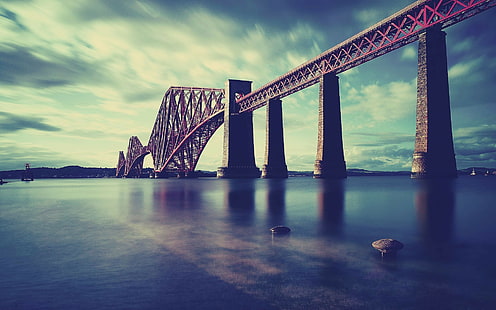 bridge, Forth Bridge, Scotland, HD wallpaper HD wallpaper