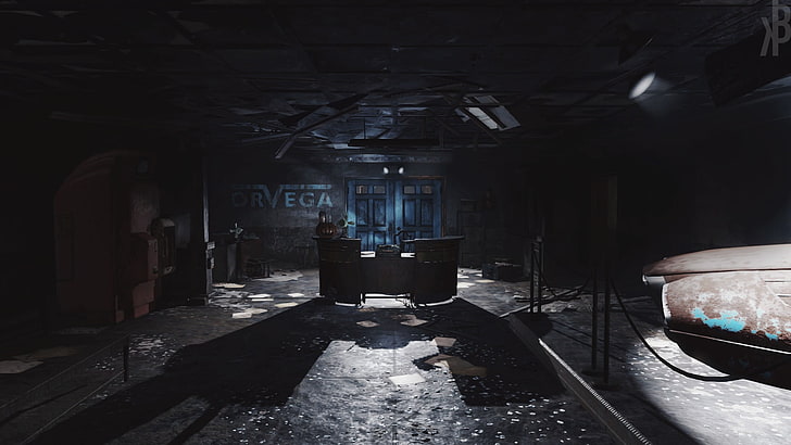 casa de madera en blanco y negro, Fallout, Fallout 4, Fondo de pantalla HD