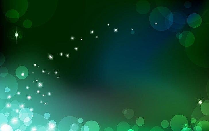фотография на боке цифров тапет, отблясъци, светлина, зелено, абстрактно, HD тапет