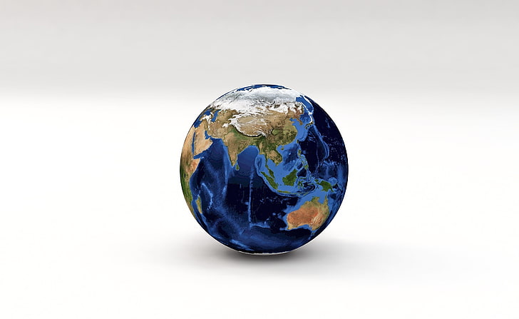 Earth Planet 3D Model Asia, Oceania, Artistic, 3D, Planet, Earth, Blue, World, Globe, Asia, Australia, Sphere, Oceans, continent, Geography, cartography, earthglobe, worldglobe, HD wallpaper