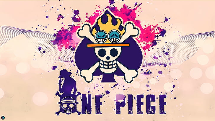 One Piece, Portgas D Ace, Paint Splatter, Anime, One Piece, Portgas D Ace, Paint Splatter, anime, Fond d'écran HD