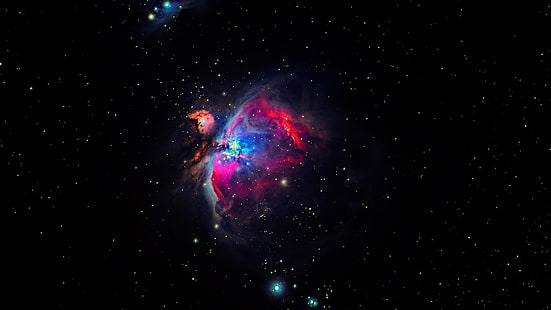 nebula, galaksi, alam semesta, luar angkasa, astronomi, m42, orion nebula, messier 42, Wallpaper HD HD wallpaper
