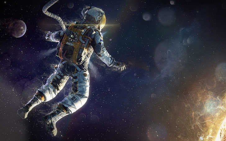 astronaut on space wallpaper, Sci Fi, Astronaut, Space, HD wallpaper